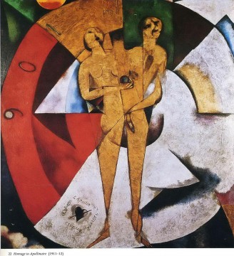 アポリネールの現代マルク・シャガールへのオマージュ Oil Paintings